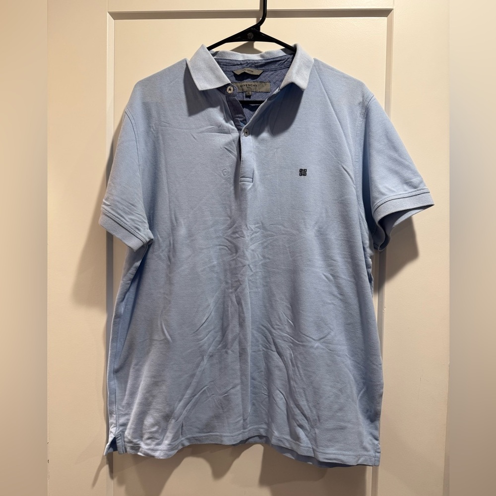 Givenchy‎ Men’s Sky Blue Polo Shirt Size XL
